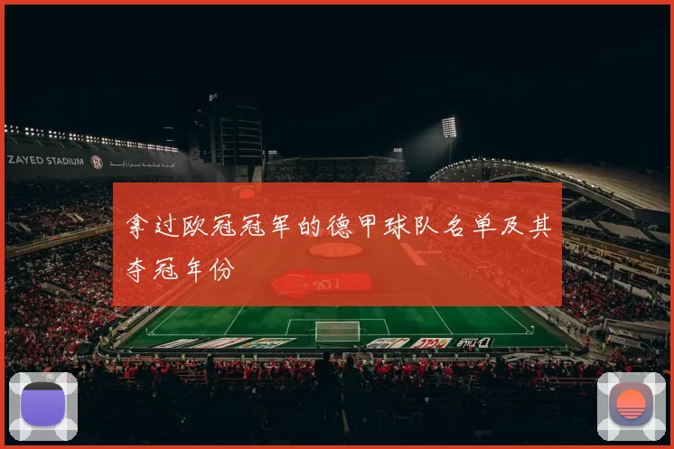 拿过欧冠冠军的德甲球队名单及其夺冠年份
