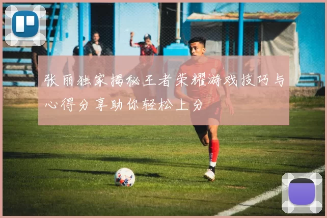张丽独家揭秘王者荣耀游戏技巧与心得分享助你轻松上分